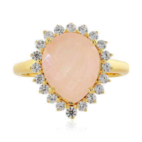 Anello in argento con Quarzo Rosa