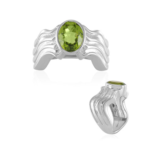 Bague en argent et Péridot (de Melo)