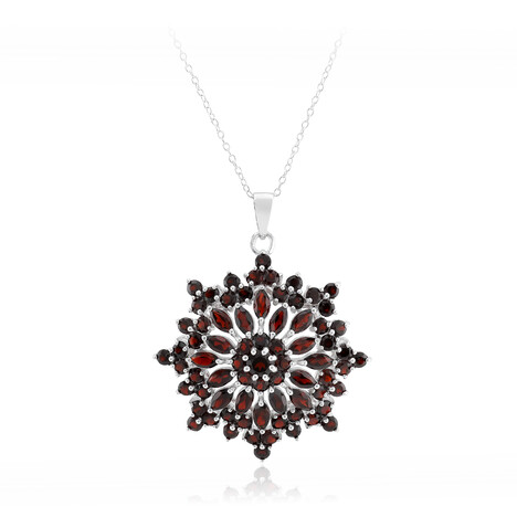 Granat-Silberhalskette