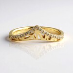 Anello in argento con Diamante Champagne I2 (Ornaments by de Melo)