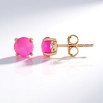 Orecchini in argento con Opale Rosa dell'Etiopia (Gems en Vogue)