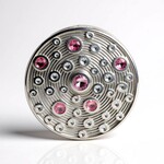 Ciondolo in argento con Granato Malaya (MONOSONO COLLECTION)