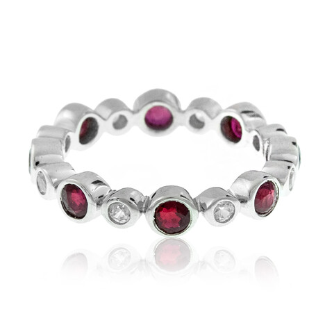 Anello in argento con Rubino Mozambico