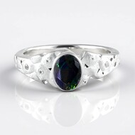 Bague en argent et Opale Mezezo (SAELOCANA)