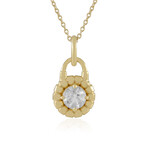 Collana in argento con Topazio Bianco