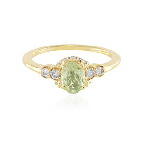 Anello in argento con Granato Menta Merelani