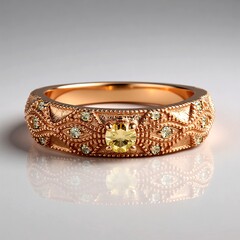 Anello in oro con Diamante Rose de France SI1 di Argyle (Annette)