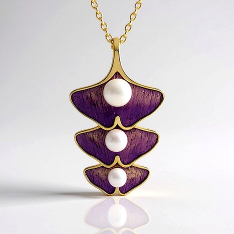 Collana in argento con Perla d'Acqua Dolce Bianca (Adela Silber)