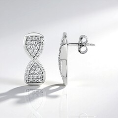 Boucles d'oreilles en argent et Zircon