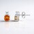 Boucles d'oreilles en argent et quarz orange