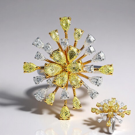 Anello in oro con Diamante Giallo SI2 (CIRARI)