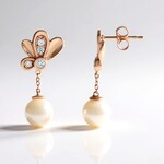 Orecchini in argento con Perla d'Acqua Dolce Bianca (Adela Silber)
