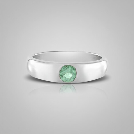 Anello in argento con Smeraldo Colombiano
