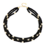 Collar en plata con Espinela negra