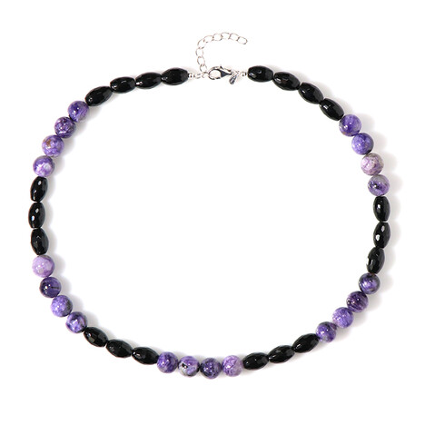 Edelstein-Silberhalskette