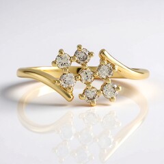 Bague en or et Diamant chocolat I2