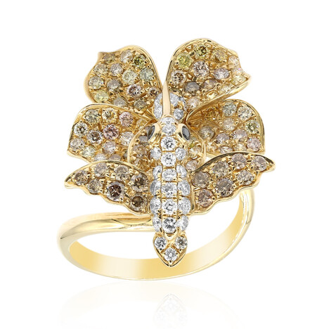 14K SI2 Fancy Diamond Gold Ring (CIRARI)