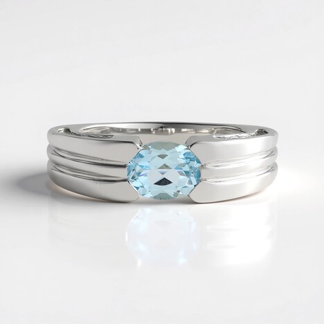 Anello in argento con Topazio Blu Cielo (de Melo)