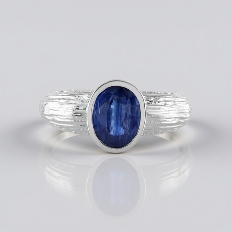 Bague en argent et Kyanite du Népal (de Melo)