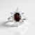 Anello in argento con Granato Mozambico