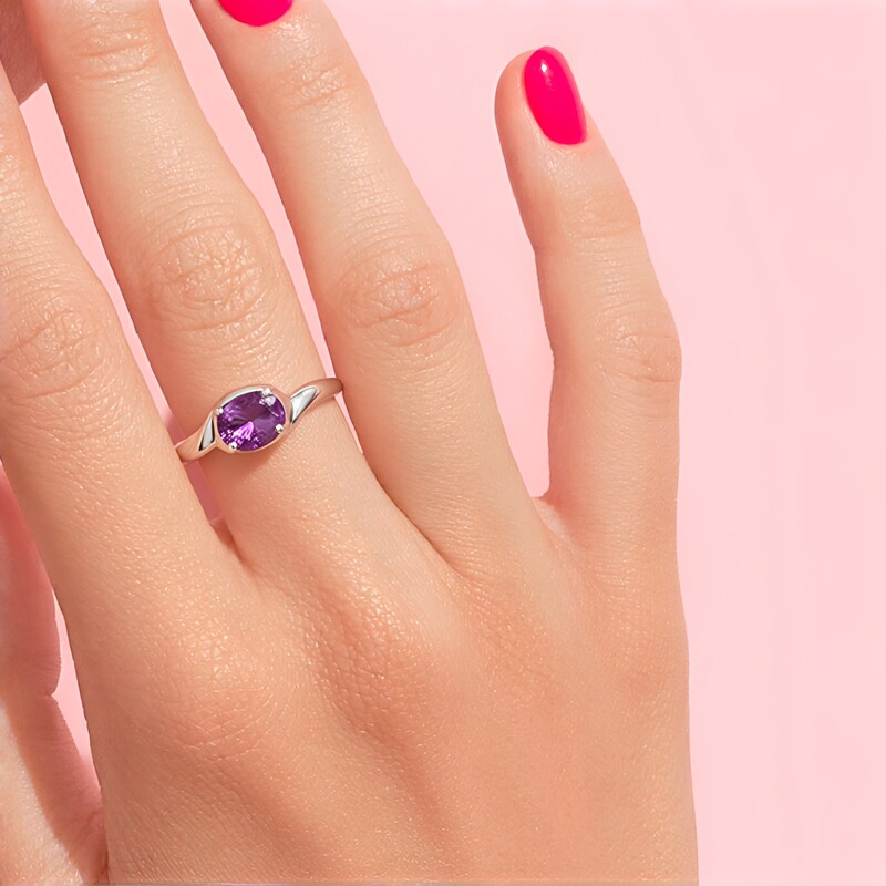 Anillo en plata con Cuarzo azur