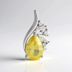 Ciondolo in argento con Fluorite Gialla