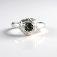 Bague en argent et Opale Mezezo (SAELOCANA)
