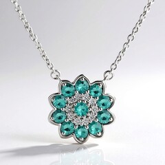 Collana in oro con Smeraldo Zambia AAA (de Melo Gold)