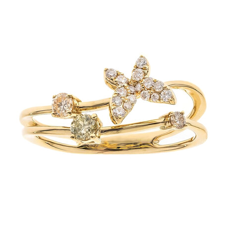 Gouden ring met SI2 Fancy Diamanten (CIRARI)