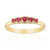 14K Red Beryl Gold Ring