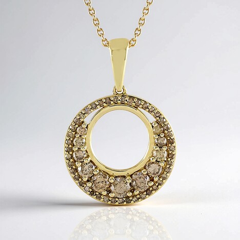 Collana in oro con Diamante Champagne I2 (de Melo Gold)