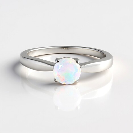Anello in argento con Opale di Welo