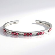 Bracelet en argent et Tourmaline rose du Brésil  (Pallanova)