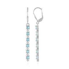 Pendientes en plata con Apatita azul