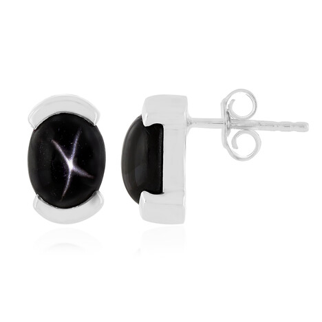 Orecchini in argento con Diopside Stellato d'India