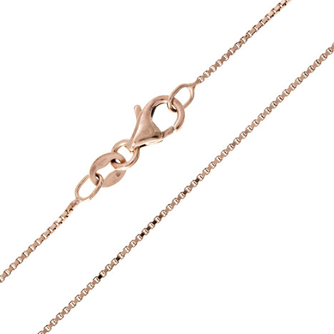 Catenina veneziana in argento placcato oro rosa - 50 cm - 2,2 g