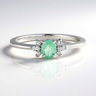 Anillo en plata con Esmeralda de Colombia