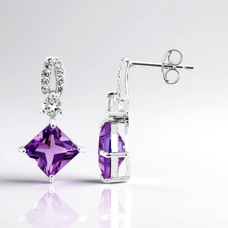 Orecchini in argento con Ametista