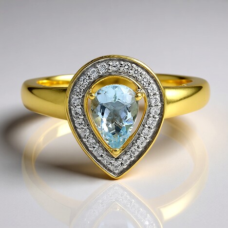 Anello in oro con Acquamarina Medina