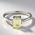 Anello placcato in platino con Kunzite Canarino