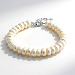 Bracciale in argento con Perla d'Acqua Dolce Bianca (TPC)