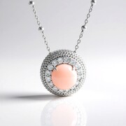 Collar en plata con Ópalo rosa (de Melo Essence)