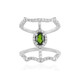 Anello in argento con Diopside Russo