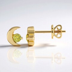 Orecchini in oro con Diamante Giallo VS1