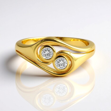 Anello in oro con Diamante IF (D) (Annette)