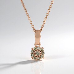 Collier en argent et Diamant chocolat I2