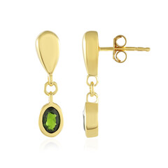 Boucles d'oreilles en argent et Diopside de Russie
