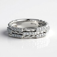 Anello in argento con Zircone