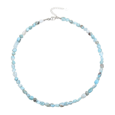 Larimar-Silberhalskette