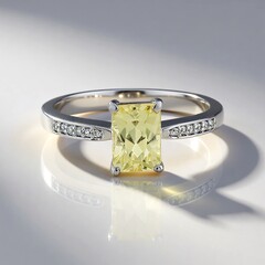 Anello in argento con Kunzite Canarino